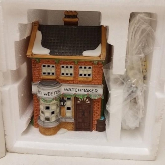 Dept 56 Charles Dickens Village Geo Weeton Watchmaker Cottage 6 1/2 X 4X3, 1988 - Picture 2 of 7